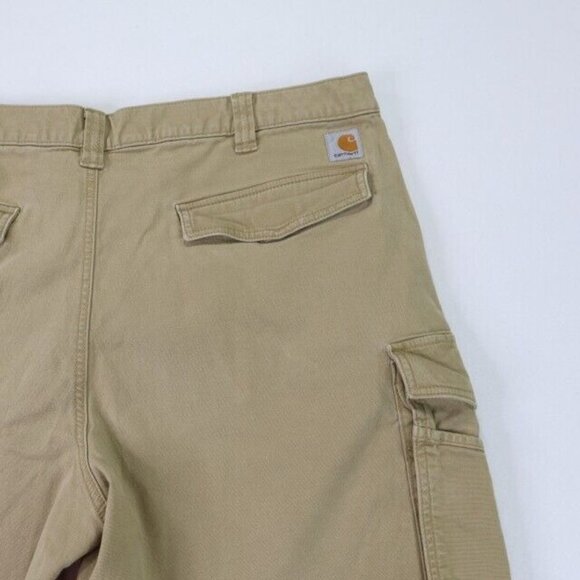 Carhartt Shorts Mens 40 x 10 1/2 Brown Cargo Relaxed Fit Slight Stretch - Picture 6 of 11